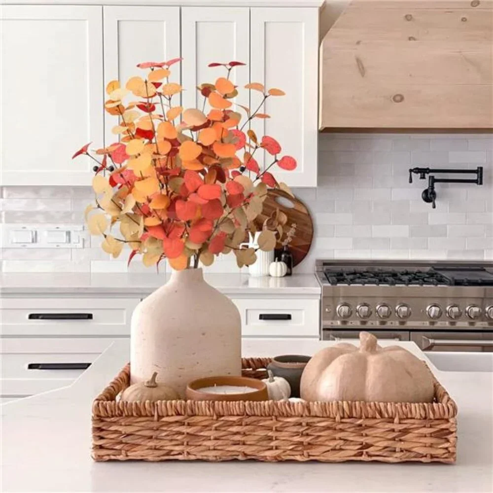 Fall Eucalyptus Stems Decor, 5Pcs 24